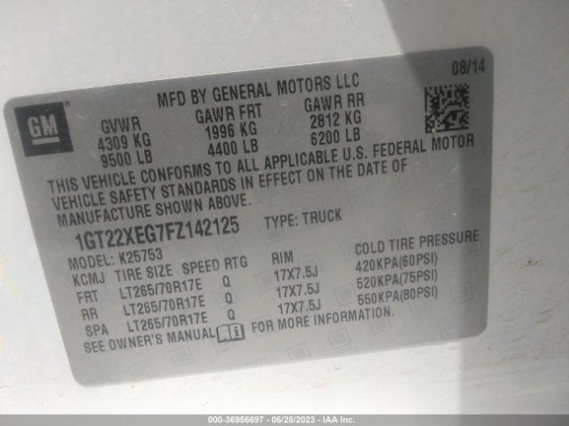 1GT22XEG7FZ142125 GMC SIERRA 2500HD