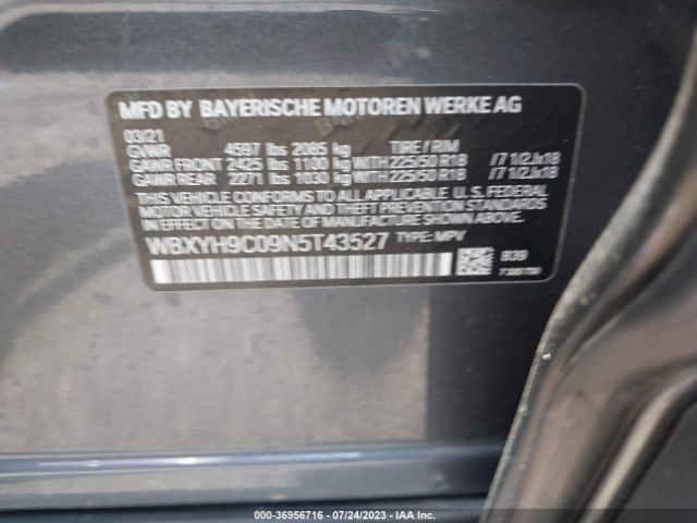 WBXYH9C09N5T43527 BMW X2 Sdrive28i