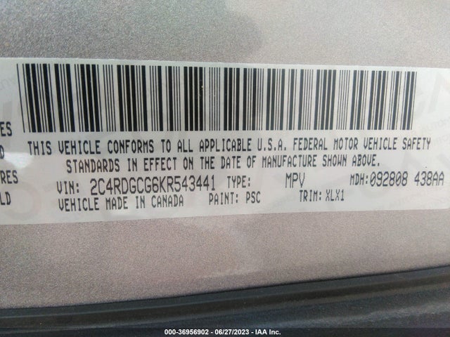 Dodge Grand Caravan Sxt 2019 2C4RDGCG6KR543441 Image 9