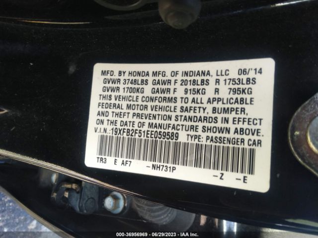 19XFB2F51EE059589 Honda Civic Sedan Lx