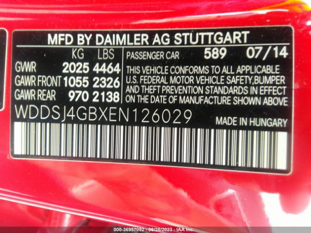 WDDSJ4GBXEN126029 Mercedes-Benz Cla-class Cla 250