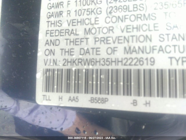 Honda CR-V LX 2017 2HKRW6H35HH222619 Image 9