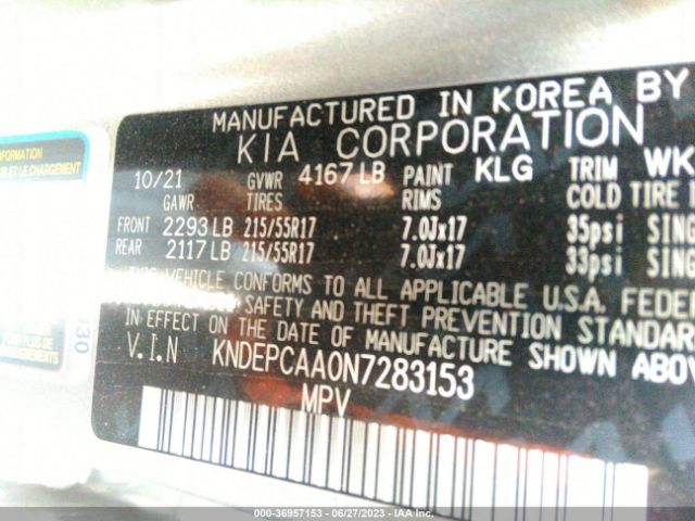 KNDEPCAA0N7283153 KIA Seltos Lx