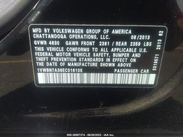 Volkswagen Passat Tdi Se 2014 1VWBN7A36EC016105 Image 10