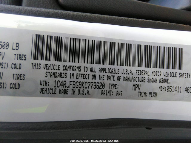 1C4RJFBG9KC773620 Jeep Grand Cherokee Limited X