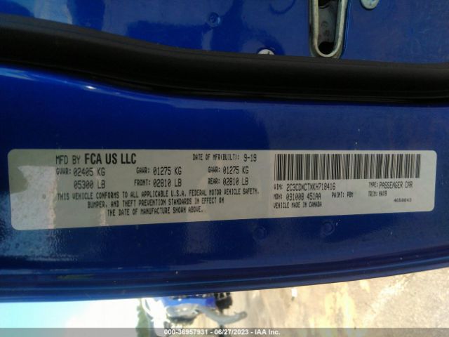 2C3CDXCTXKH718416 Dodge CHARGER R/T