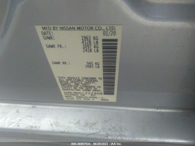1N4BL4BVXLC222408 Nissan Altima 2.5 S