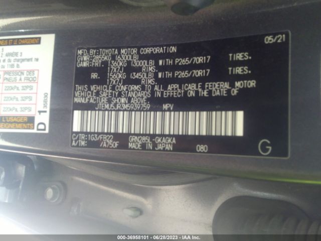 Toyota 4RUNNER SR5 2021 JTEMU5JR3M5939759 Image 15