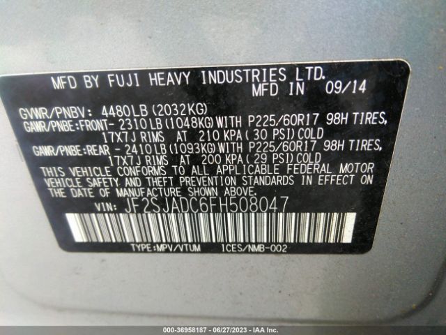 JF2SJADC6FH508047 Subaru Forester 2.5i Premium