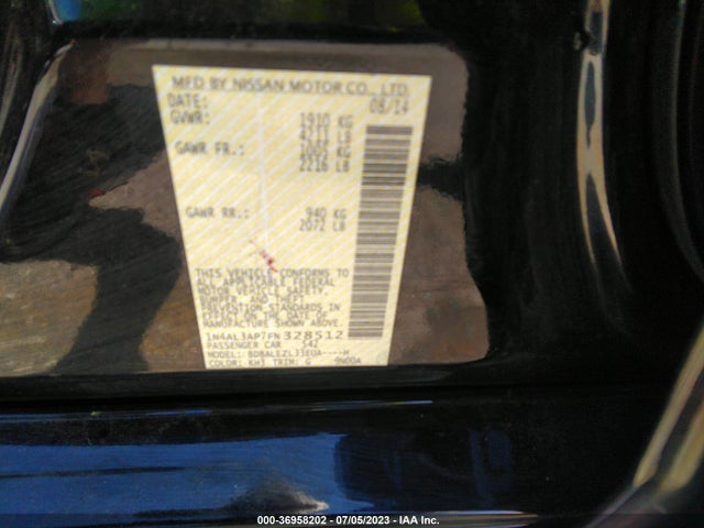 2015 NISSAN ALTIMA 2.5 S VIN: 1N4AL3AP7FN328512