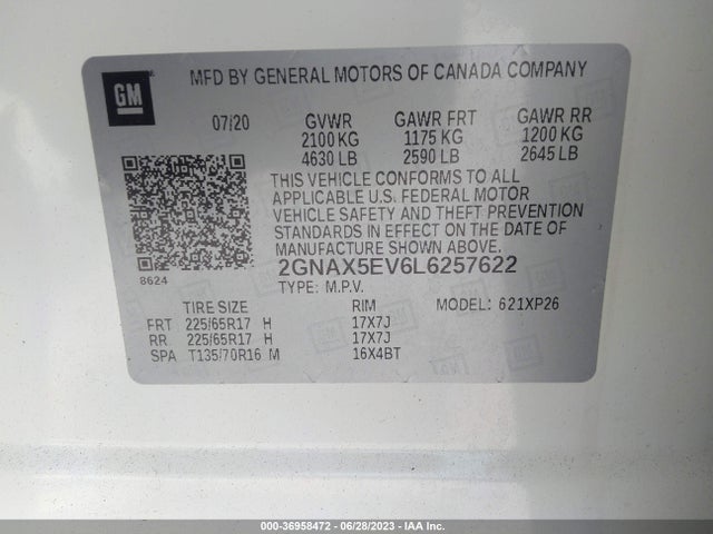 Chevrolet Equinox Awd 1fl 2020 2GNAX5EV6L6257622 Image 9