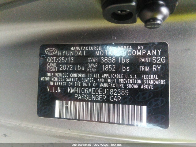 Hyundai Veloster Turbo 2014 KMHTC6AE0EU182389 Image 9