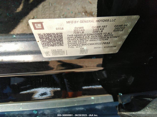 Chevrolet Tahoe Lt 2019 1GNSCBKC6KR117011 Image 9