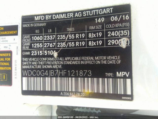 WDC0G4JB7HF121873 Mercedes-Benz GLC 300