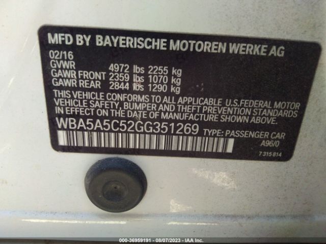 WBA5A5C52GG351269 BMW 5 Series 528i