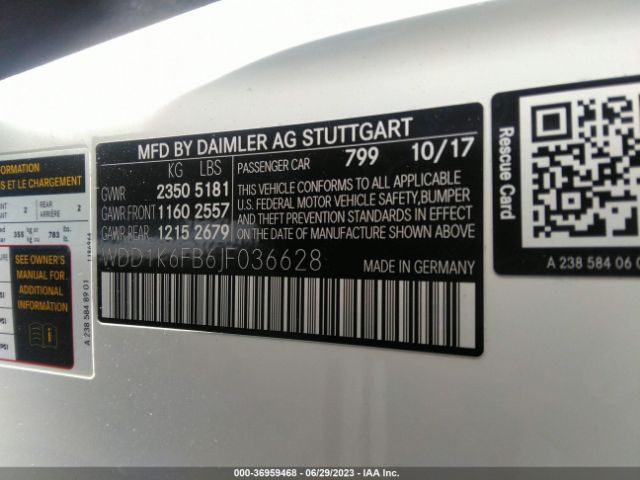 WDD1K6FB6JF036628 Mercedes-Benz E-class E 400
