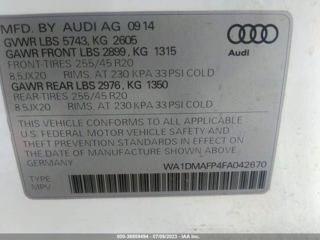 WA1DMAFP4FA042670 Audi Q5 Premium Plus