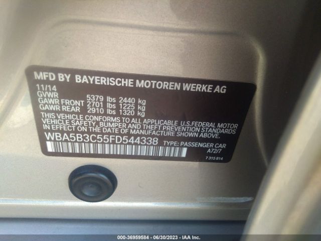 WBA5B3C55FD544338 BMW 5 Series 535i Xdrive