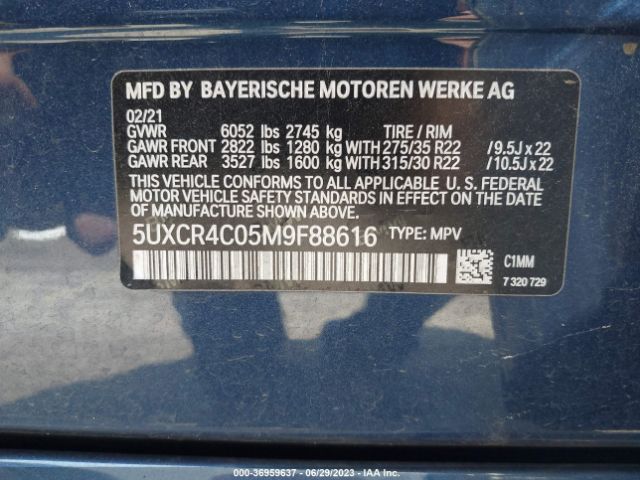 5UXCR4C05M9F88616 BMW X5 Sdrive40i