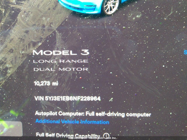 5YJ3E1EB6NF228964 Tesla Model 3 Long Range