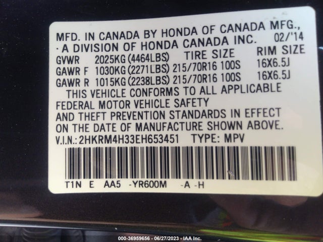 Honda CR-V LX 2014 2HKRM4H33EH653451 Image 9