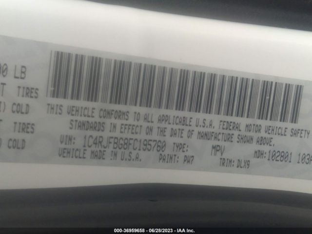 1C4RJFBG8FC195760 Jeep Grand Cherokee Limited