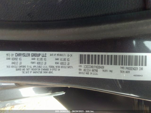 1C3CCCAB1FN526420 Chrysler 200 Limited