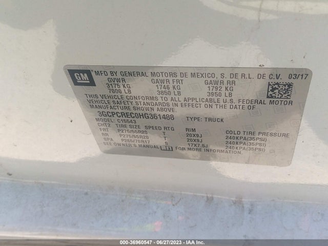 Chevrolet Silverado 1500 Lt 2017 3GCPCREC0HG361488 Image 9