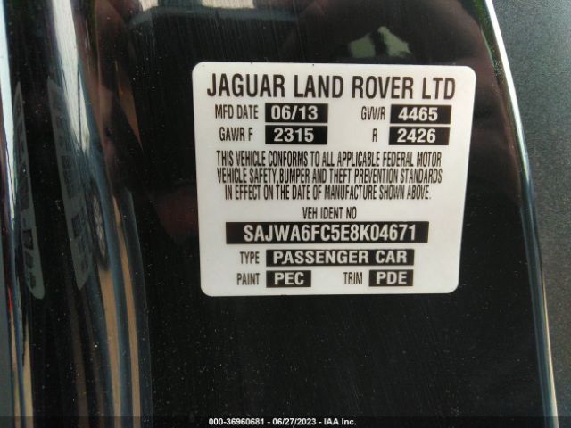 SAJWA6FC5E8K04671 Jaguar F-TYPE S