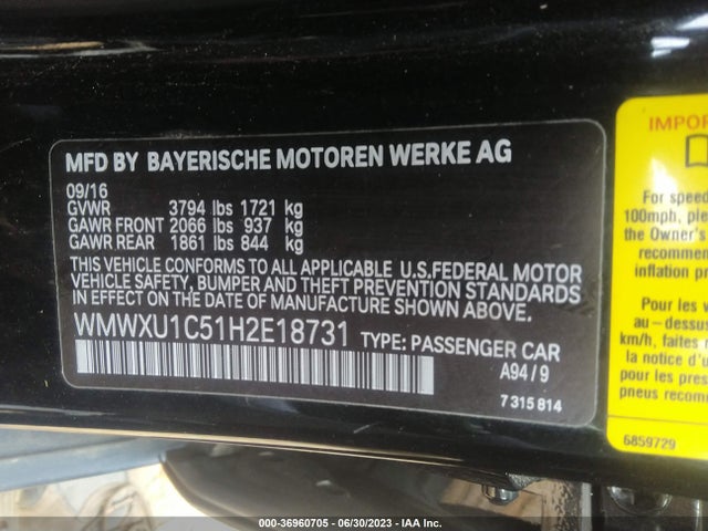 2017 Mini Hardtop, VIN: WMWXU1C51H2E18731