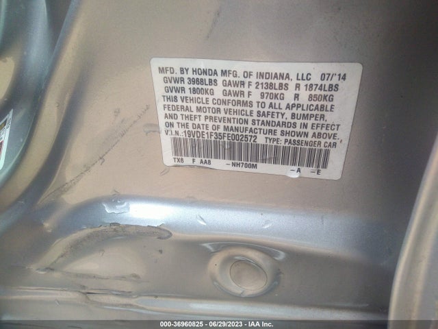 19VDE1F35FE002572 Acura Ilx 2.0l