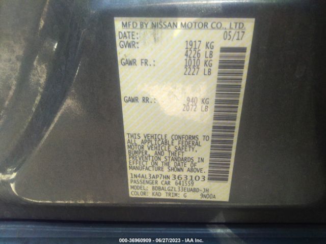 1N4AL3AP7HN363103 Nissan Altima 2.5 S