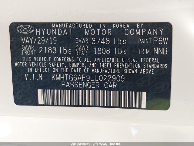 Hyundai Veloster 2.0 2020 KMHTG6AF9LU022909 Image 15