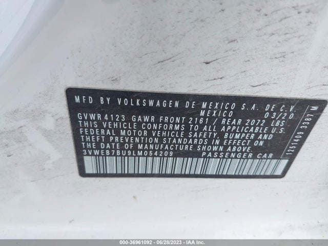 3VWEB7BU9LM054209 Volkswagen JETTA SEL