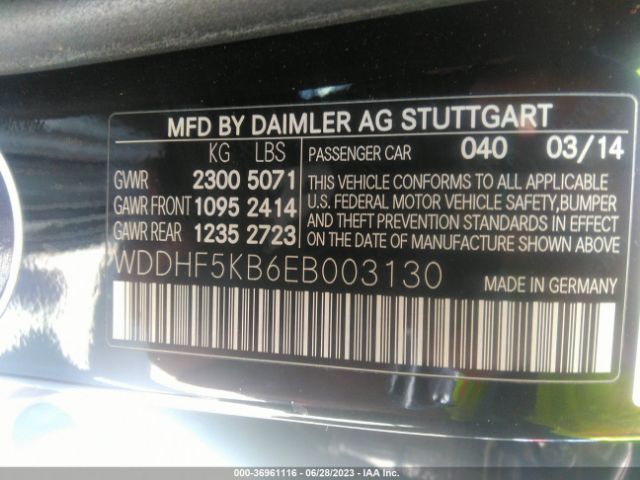 WDDHF5KB6EB003130 Mercedes-Benz E-class E 350