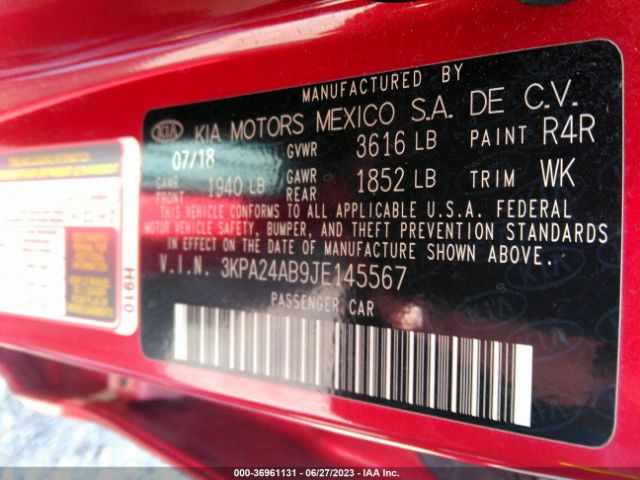 KIA RIO S 2018 3KPA24AB9JE145567 Image 15