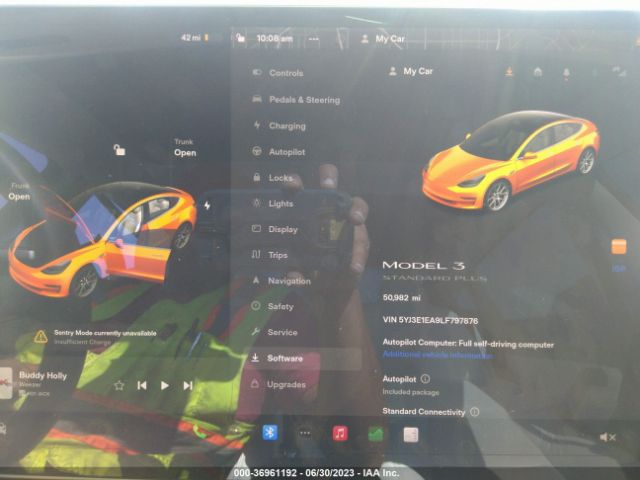 5YJ3E1EA9LF797876 Tesla Model 3 Standard Range