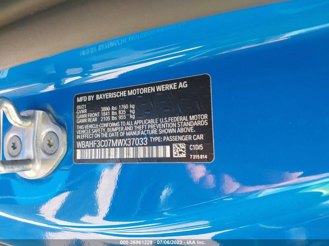 2021 BMW Z4, VIN: WBAHF3C07MWX37033