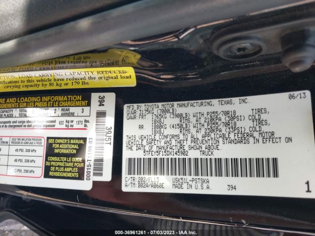 2013 TOYOTA TUNDRA 5TFEY5F15DX145902 Photo 8