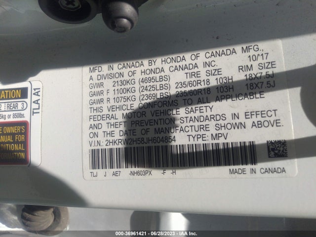 Honda CR-V EX 2018 2HKRW2H58JH604854 Image 9