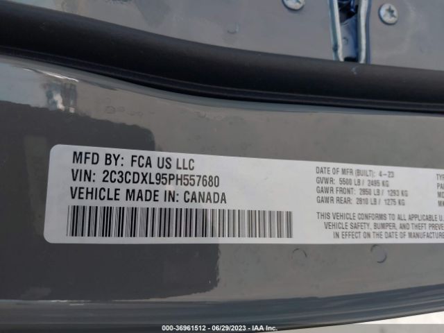 2C3CDXL95PH557680 Dodge Charger Srt Hellcat Widebody
