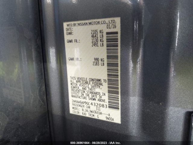 1N4AA6AP9GC432083 Nissan Maxima 3.5 Sv