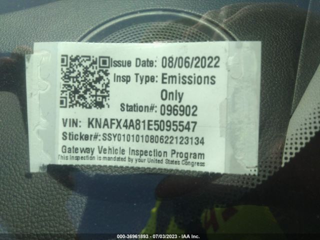 KNAFX4A81E5095547 KIA FORTE EX