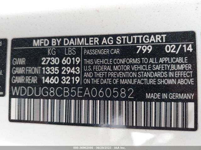WDDUG8CB5EA060582 Mercedes-Benz S-class S 550