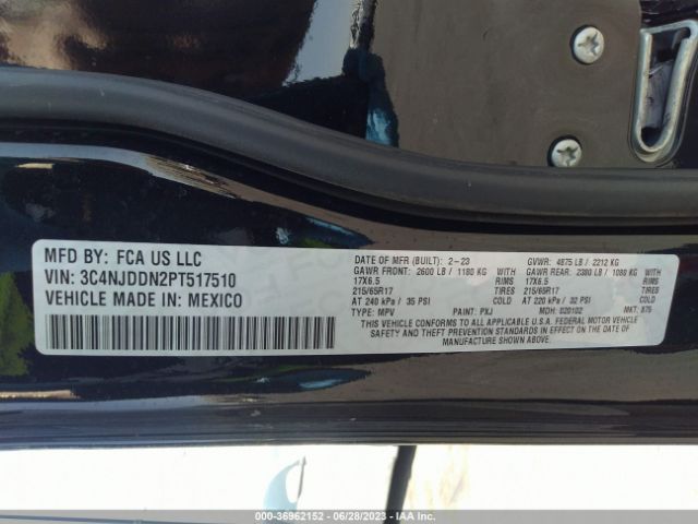 3C4NJDDN2PT517510 Jeep Compass Trailhawk