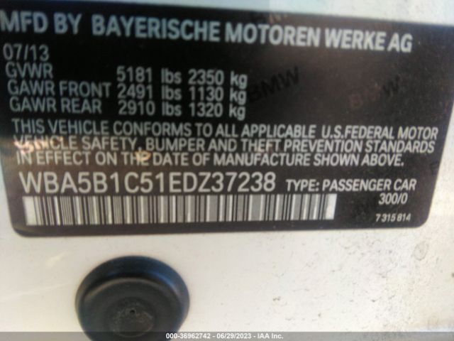 WBA5B1C51EDZ37238 BMW 5 Series 535i