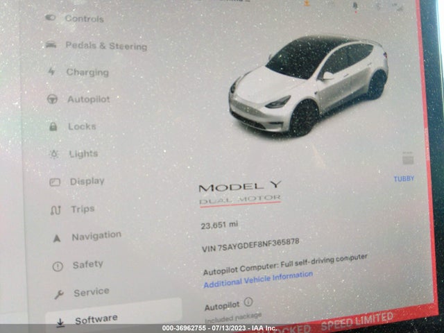 Tesla Model Y Performance 2022 7SAYGDEF8NF365878 Image 6