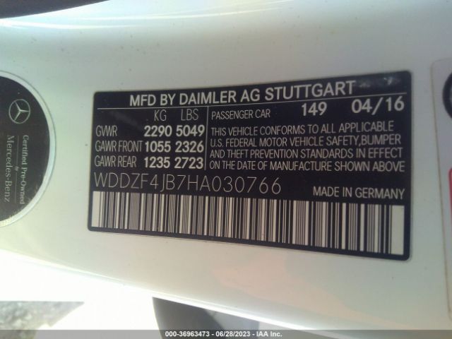 WDDZF4JB7HA030766 Mercedes-Benz E-class E 300
