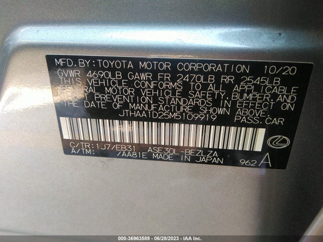 JTHAA1D25M5109919 Lexus Is Is 300