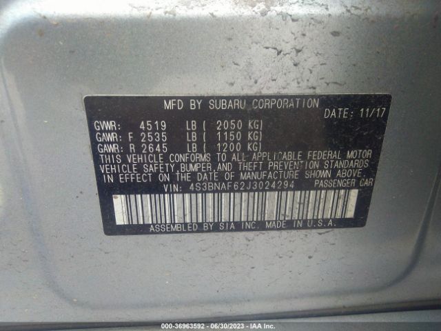 4S3BNAF62J3024294 Subaru Legacy Premium
